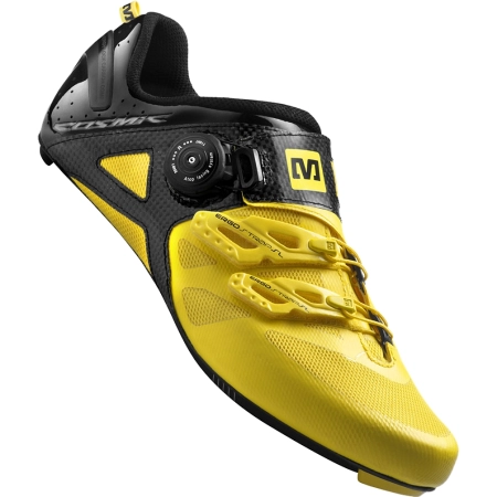 yellow mavic cycling shoes